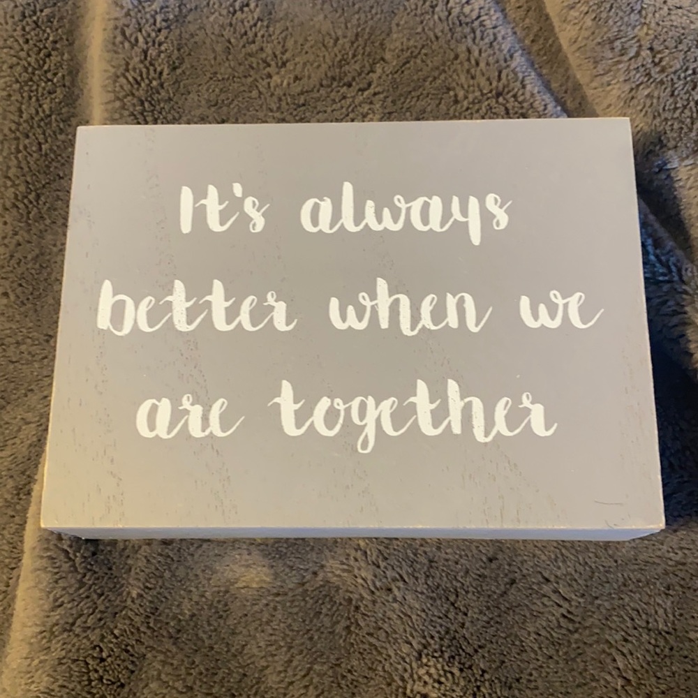 Grey home decor (mini wood canvas)